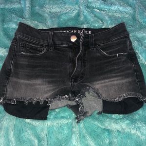 black jean shorts (360 super stretch)